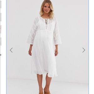 ASOS white maternity dress. NWT